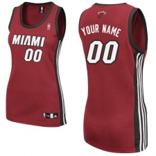 Women's Adidas Miami Heat Customized Authentic Red Alternate NBA Jersey