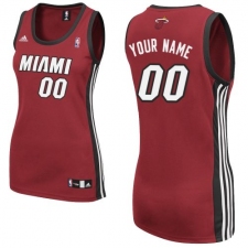 Women's Adidas Miami Heat Customized Swingman Red Alternate NBA Jersey