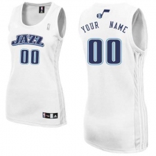 Women's Adidas Utah Jazz Customized Authentic White Home NBA Jersey
