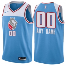 Men's Nike Sacramento Kings Customized Authentic Blue NBA Jersey - City Edition