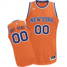 Men's Adidas New York Knicks Customized Swingman Orange Alternate NBA Jersey