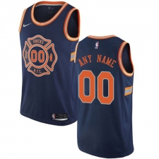 Men's Nike New York Knicks Customized Swingman Navy Blue NBA Jersey - City Edition