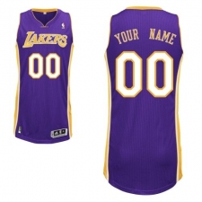 Men's Adidas Los Angeles Lakers Customized Authentic Purple Road NBA Jersey