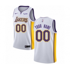 Men's Los Angeles Lakers Customized Authentic White Basketball Jersey - Association Edition