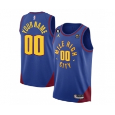 Men's Denver Nuggets Active Player Custom Blue 2022-23 Statement Edition With NO.6 Stitched Jersey