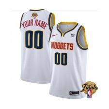 Men's Denver Nuggets Active Player Custom White 2023 Finals Association Edition Stitched Basketball Jersey