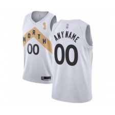 Men's Toronto Raptors Customized Authentic White 2019 Basketball Finals Champions Jersey - City Edition