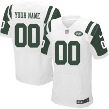 Men's Nike New York Jets Customized Elite White NFL Jersey