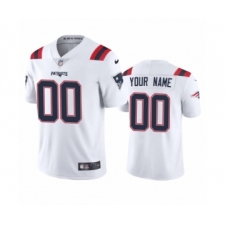 New England Patriots Custom White 2020 Vapor Limited Jersey