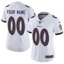 Women's Nike Baltimore Ravens Customized White Vapor Untouchable Limited Player NFL Jersey