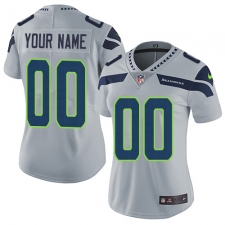 Women's Nike Seattle Seahawks Customized Elite Grey Alternate NFL Jersey