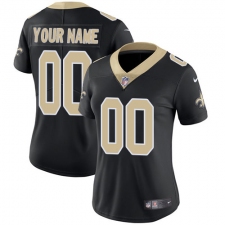 Women's Nike New Orleans Saints Customized Black Team Color Vapor Untouchable Limited Player NFL Jersey