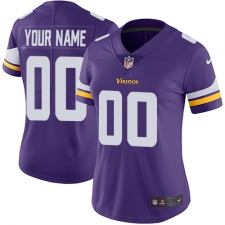Women's Nike Minnesota Vikings Customized Purple Team Color Vapor Untouchable Limited Player NFL Jersey
