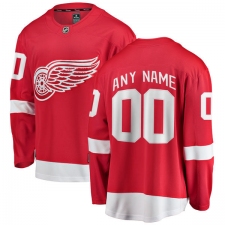 Men's Detroit Red Wings Customized Fanatics Branded Red Home Breakaway NHL Jersey