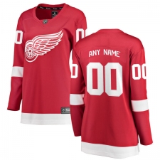 Women's Detroit Red Wings Customized Fanatics Branded Red Home Breakaway NHL Jersey