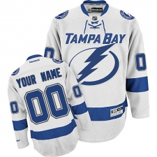 Youth Reebok Tampa Bay Lightning Customized Premier White Away NHL Jerseys