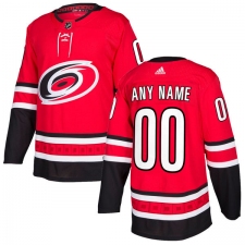 Men's Adidas Carolina Hurricanes Customized Authentic Red Home NHL Jersey