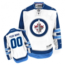 Men's Reebok Winnipeg Jets Customized Authentic White Away NHL Jersey