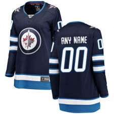 Women's Winnipeg Jets Customized Fanatics Branded Navy Blue Home Breakaway NHL Jersey