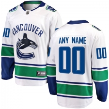 Youth Vancouver Canucks Customized Fanatics Branded White Away Breakaway NHL Jersey