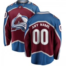 Men's Colorado Avalanche Customized Fanatics Branded Maroon Home Breakaway NHL Jersey