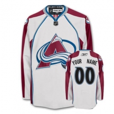 Men's Reebok Colorado Avalanche Customized Authentic White Away NHL Jersey