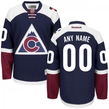 Youth Reebok Colorado Avalanche Customized Authentic Blue Third NHL Jersey