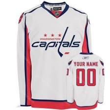 Women's Reebok Washington Capitals Customized Authentic White Away NHL Jersey