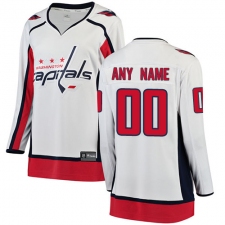 Women's Washington Capitals Customized Fanatics Branded White Away Breakaway NHL Jersey