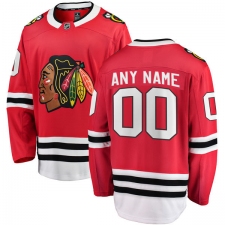 Men's Chicago Blackhawks Customized Fanatics Branded Red Home Breakaway NHL Jersey