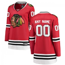 Women's Chicago Blackhawks Customized Fanatics Branded Red Home Breakaway NHL Jersey