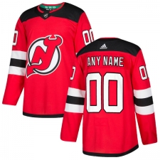 Men's Adidas New Jersey Devils Customized Authentic Red Home NHL Jersey