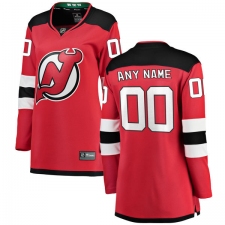 Women's New Jersey Devils Customized Fanatics Branded Red Home Breakaway NHL Jersey