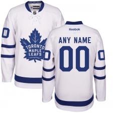 Men's Reebok Toronto Maple Leafs Customized Authentic White Away NHL Jersey