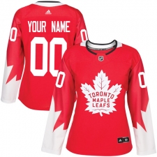 Women's Reebok Toronto Maple Leafs Customized Premier Red Alternate NHL Jersey