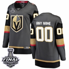 Women's Vegas Golden Knights Customized Authentic Black Home Fanatics Branded Breakaway 2018 Stanley Cup Final NHL Jersey