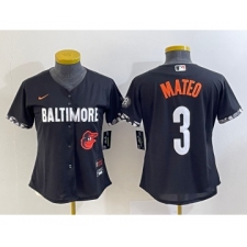 Youth Baltimore Orioles #3 Jorge Mateo Black 2023 City Connect Cool Base Stitched Jersey
