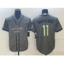 Men's Seattle Seahawks #11 Jaxon Smith-Njigba Gray Cool Base Stitched Baseball Jersey1