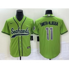 Men's Seattle Seahawks #11 Jaxon Smith-Njigba Green Cool Base Stitched Baseball Jersey