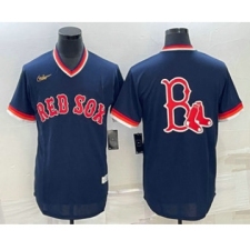 Men's Boston Red Sox Big Logo Cooperstown Collection Cool Base Stitched Nike Jersey