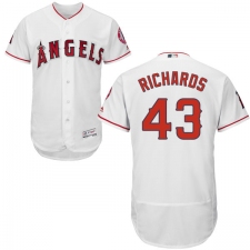 Men's Majestic Los Angeles Angels of Anaheim #43 Garrett Richards White Home Flex Base Authentic Collection MLB Jersey