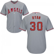 Youth Majestic Los Angeles Angels of Anaheim #30 Nolan Ryan Authentic Grey Road Cool Base MLB Jersey