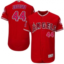 Men's Majestic Los Angeles Angels of Anaheim #44 Reggie Jackson Authentic Red Alternate Cool Base MLB Jersey