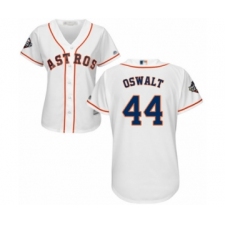 Women's Houston Astros #44 Roy Oswalt Authentic White Home Cool Base 2019 World Series Bound Baseball Jersey