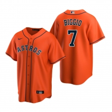 Men's Nike Houston Astros #7 Craig Biggio Orange Alternate Stitched Baseball Jersey