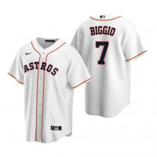 Men's Nike Houston Astros #7 Craig Biggio White Home Stitched Baseball Jersey