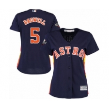 Women's Houston Astros #5 Jeff Bagwell Authentic Navy Blue Alternate Cool Base 2019 World Series Bound Baseball Jersey