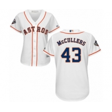 Women's Houston Astros #43 Lance McCullers Authentic White Home Cool Base 2019 World Series Bound Baseball Jersey