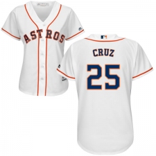 Women's Majestic Houston Astros #25 Jose Cruz Replica White Home Cool Base MLB Jersey