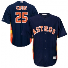Youth Majestic Houston Astros #25 Jose Cruz Authentic Navy Blue Alternate Cool Base MLB Jersey